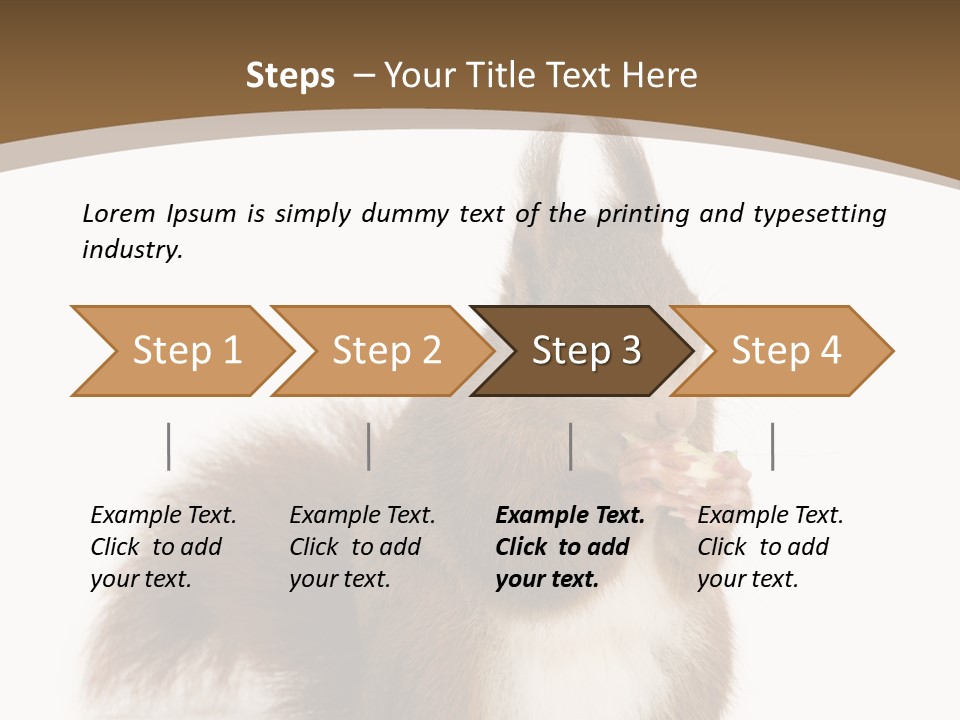 Isolated Brown Eurasian Red Squirrel PowerPoint Template