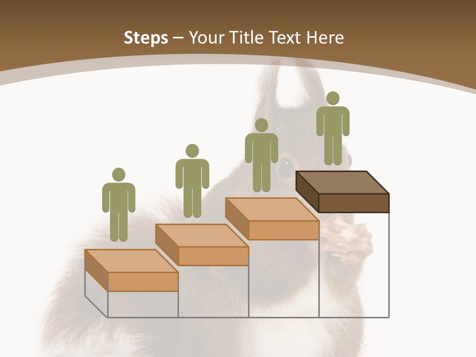 Isolated Brown Eurasian Red Squirrel PowerPoint Template