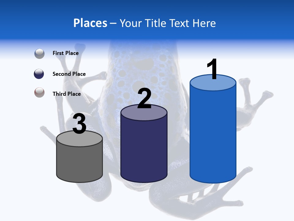 Blue Poison Arrow Frog Animal Dendrobates Azureus PowerPoint Template