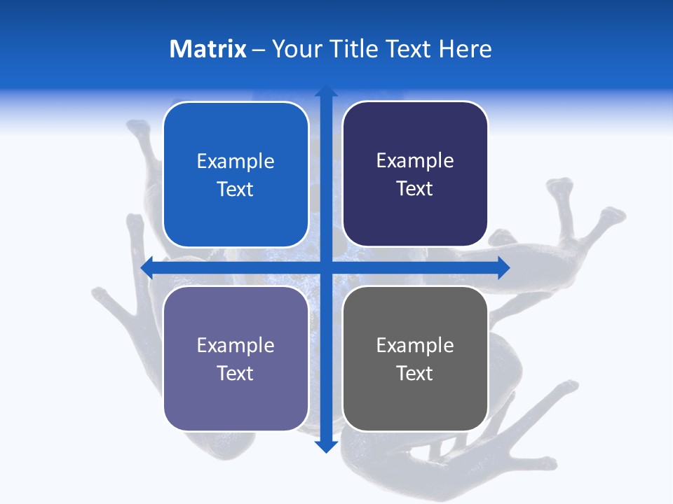 Blue Poison Arrow Frog Animal Dendrobates Azureus PowerPoint Template