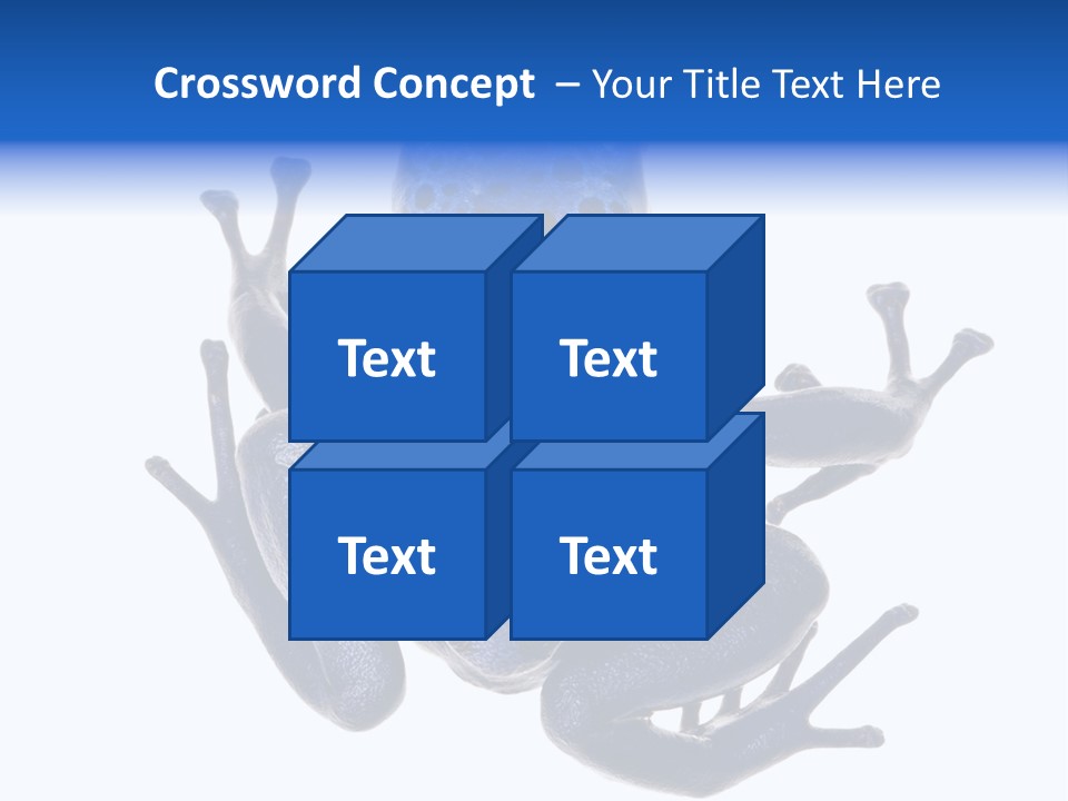 Blue Poison Arrow Frog Animal Dendrobates Azureus PowerPoint Template