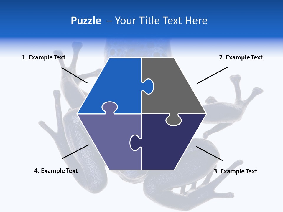 Blue Poison Arrow Frog Animal Dendrobates Azureus PowerPoint Template