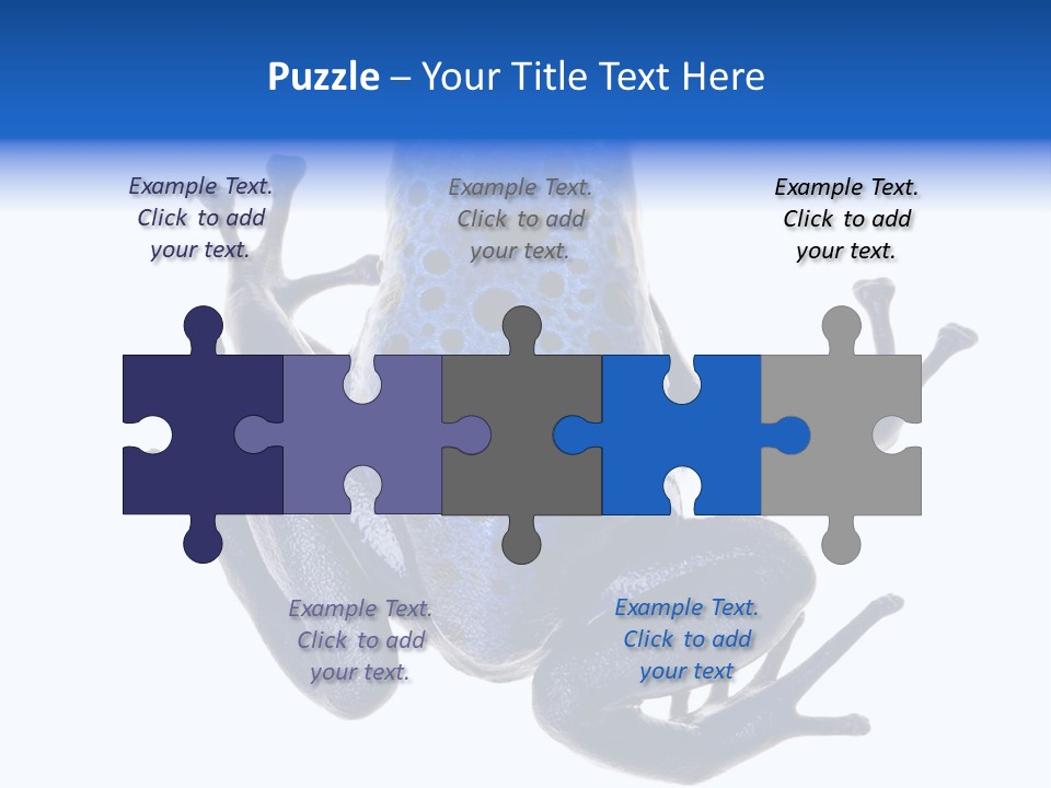 Blue Poison Arrow Frog Animal Dendrobates Azureus PowerPoint Template