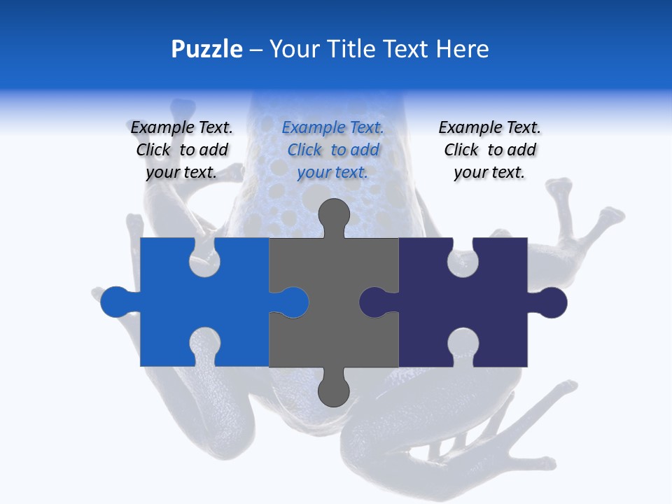 Blue Poison Arrow Frog Animal Dendrobates Azureus PowerPoint Template