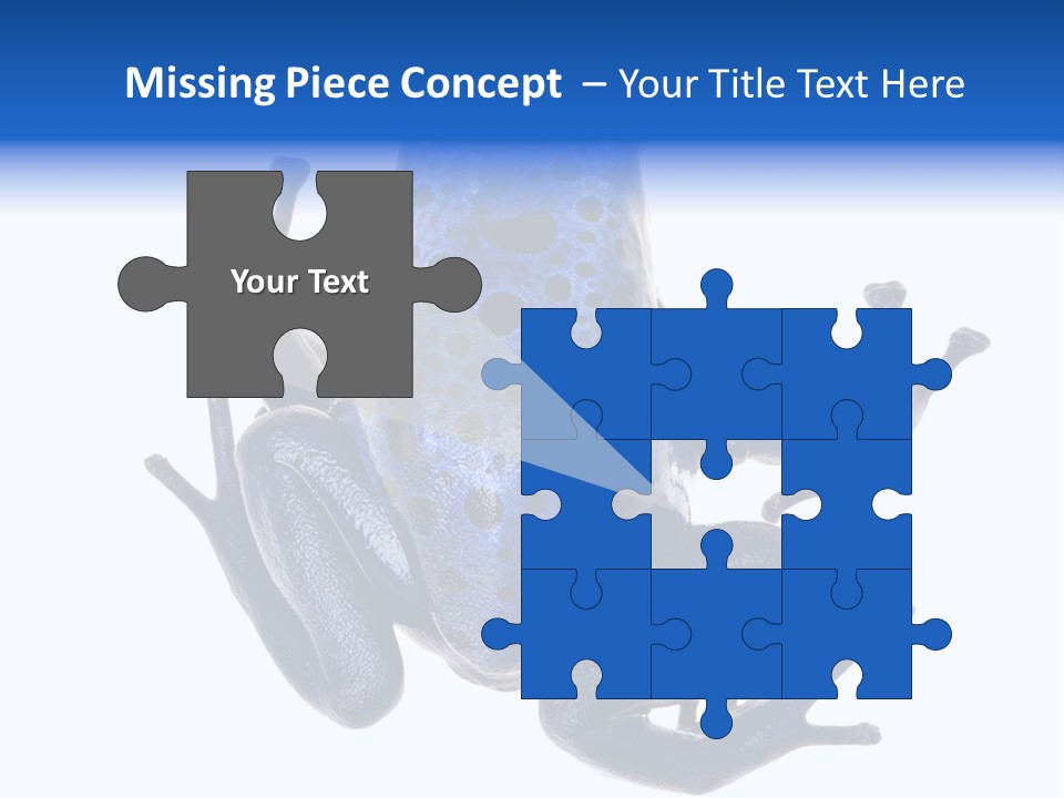 Blue Poison Arrow Frog Animal Dendrobates Azureus PowerPoint Template