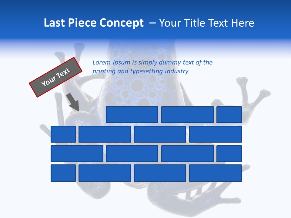 Blue Poison Arrow Frog Animal Dendrobates Azureus PowerPoint Template