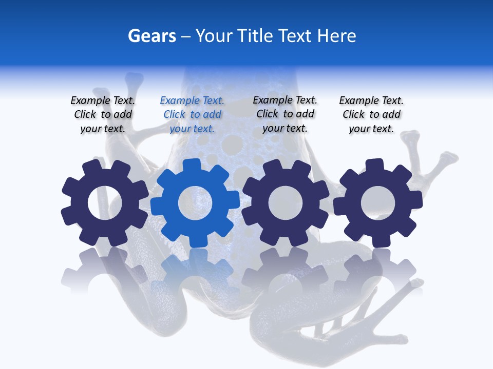 Blue Poison Arrow Frog Animal Dendrobates Azureus PowerPoint Template