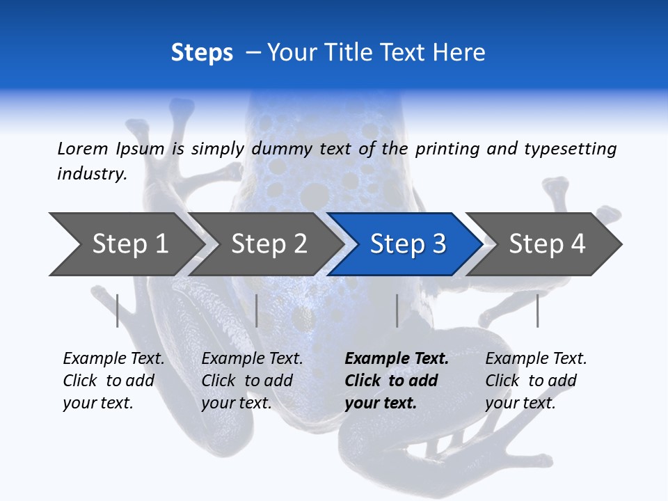 Blue Poison Arrow Frog Animal Dendrobates Azureus PowerPoint Template