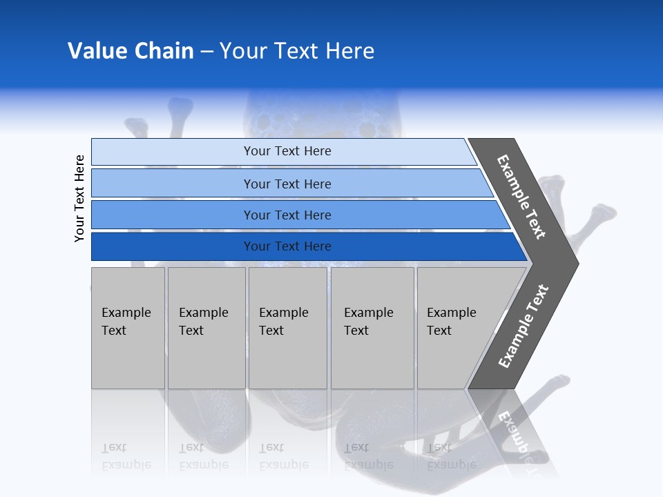 Blue Poison Arrow Frog Animal Dendrobates Azureus PowerPoint Template