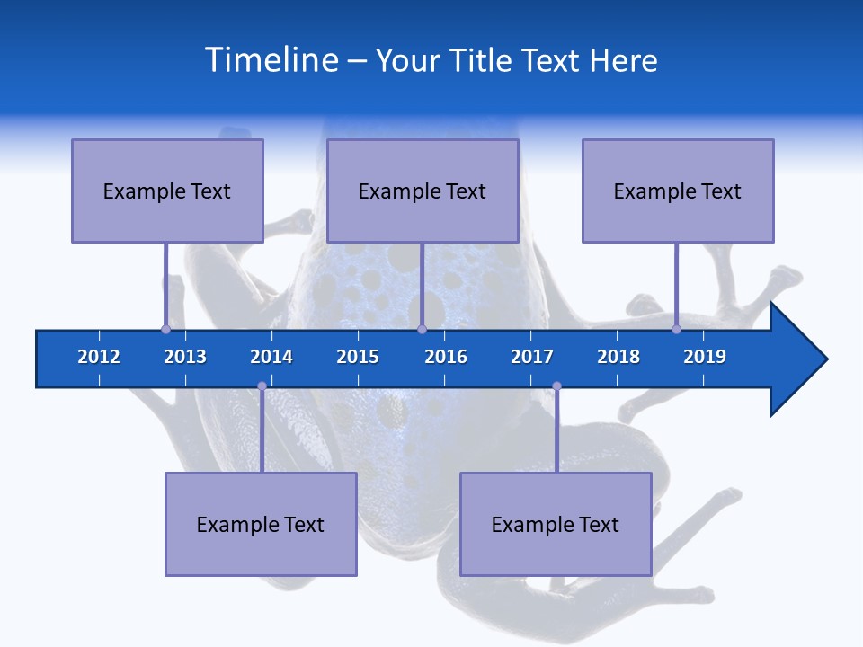 Blue Poison Arrow Frog Animal Dendrobates Azureus PowerPoint Template