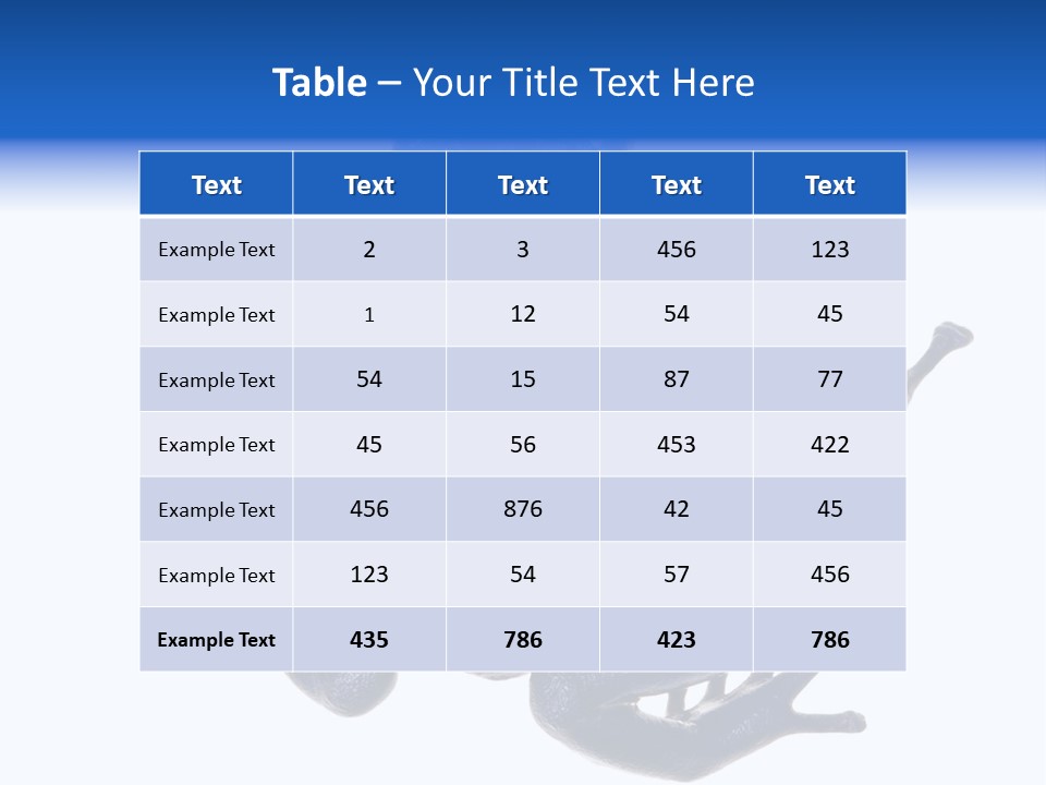 Blue Poison Arrow Frog Animal Dendrobates Azureus PowerPoint Template