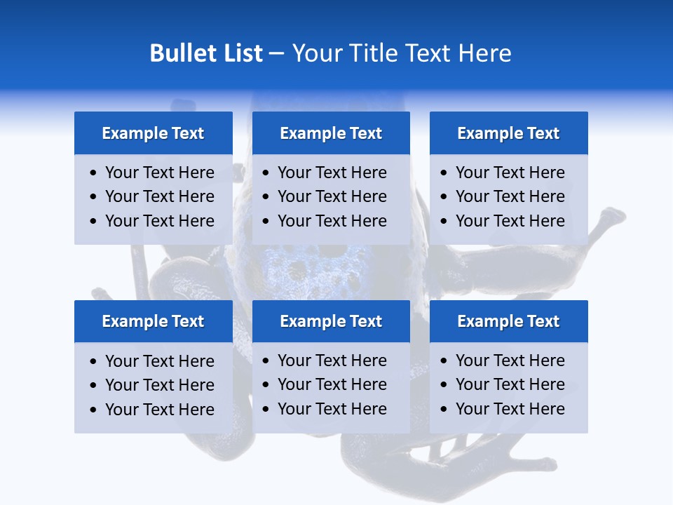 Blue Poison Arrow Frog Animal Dendrobates Azureus PowerPoint Template