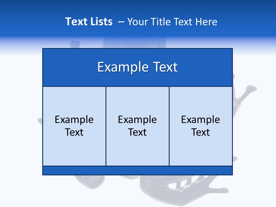 Blue Poison Arrow Frog Animal Dendrobates Azureus PowerPoint Template