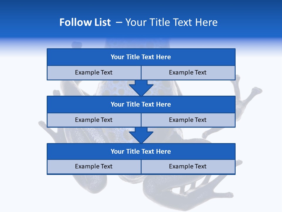Blue Poison Arrow Frog Animal Dendrobates Azureus PowerPoint Template