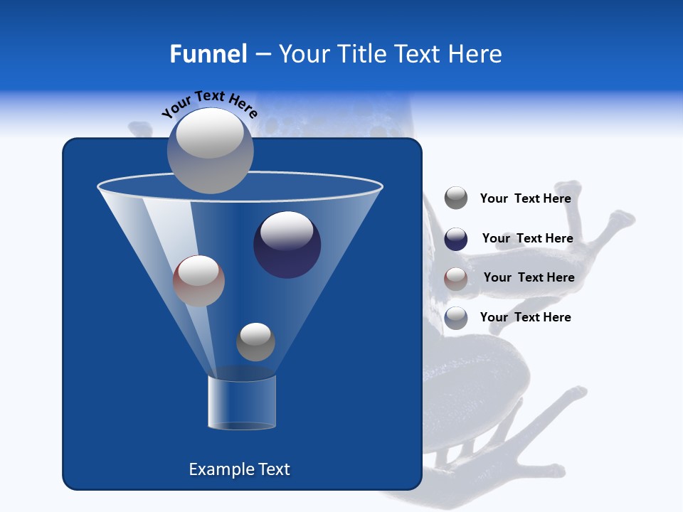 Blue Poison Arrow Frog Animal Dendrobates Azureus PowerPoint Template