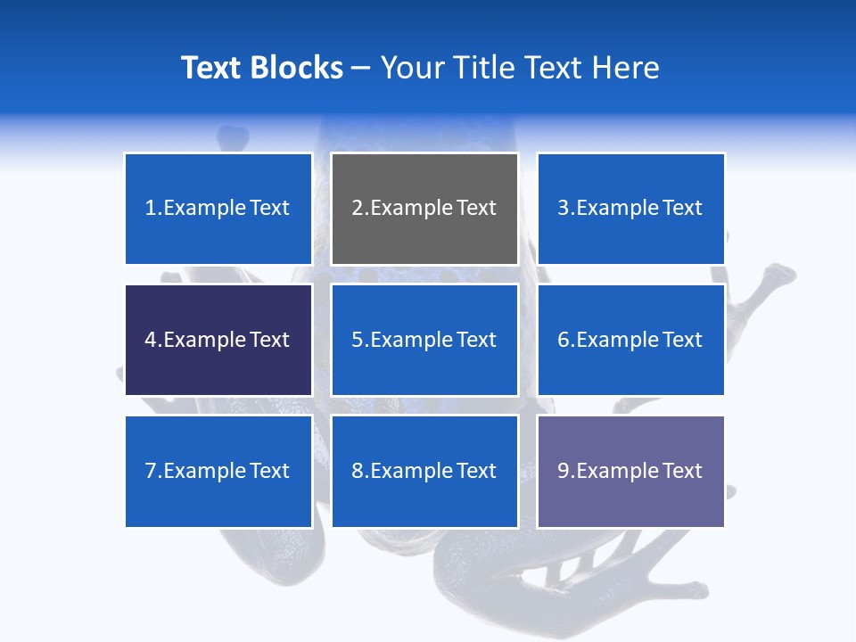 Blue Poison Arrow Frog Animal Dendrobates Azureus PowerPoint Template