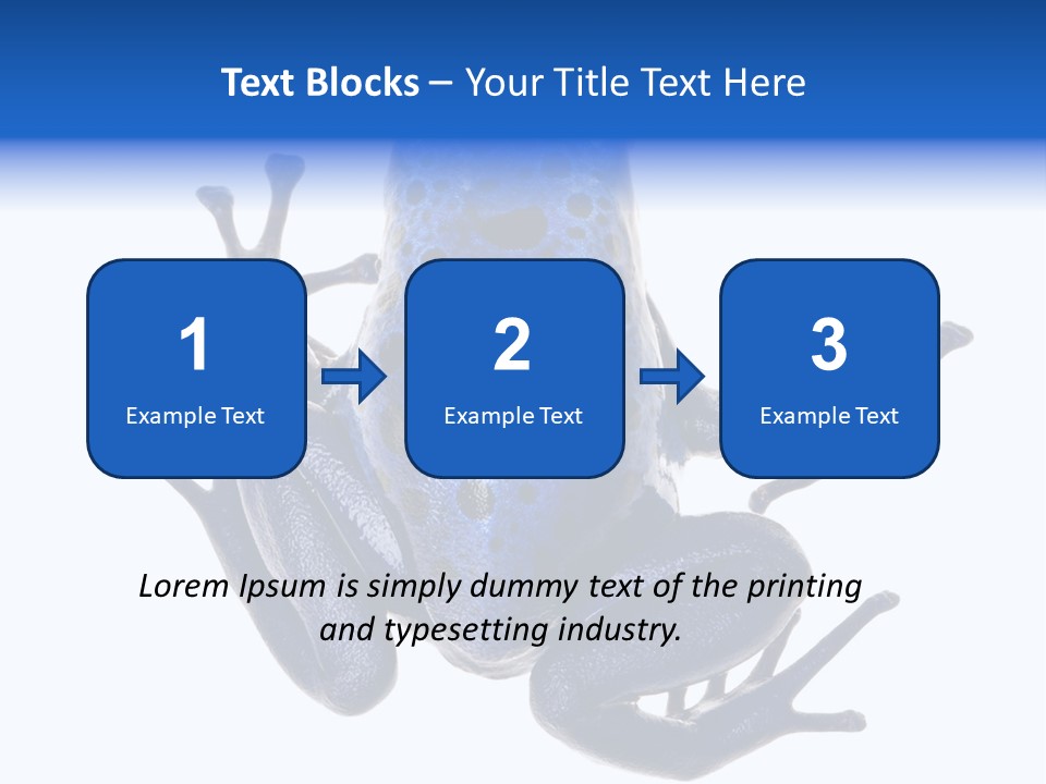 Blue Poison Arrow Frog Animal Dendrobates Azureus PowerPoint Template