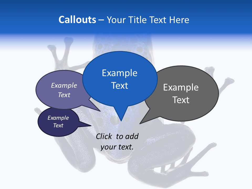 Blue Poison Arrow Frog Animal Dendrobates Azureus PowerPoint Template