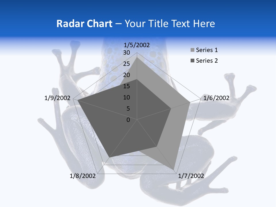 Blue Poison Arrow Frog Animal Dendrobates Azureus PowerPoint Template