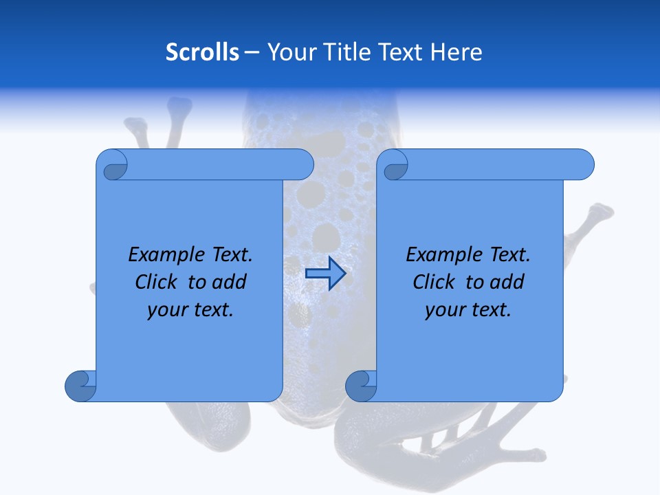 Blue Poison Arrow Frog Animal Dendrobates Azureus PowerPoint Template