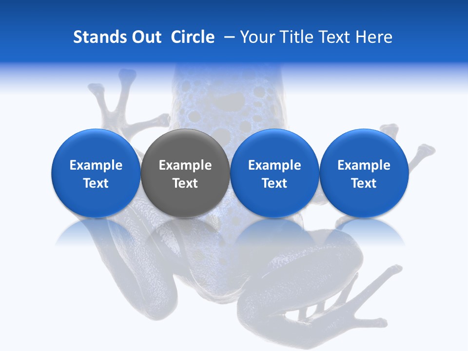 Blue Poison Arrow Frog Animal Dendrobates Azureus PowerPoint Template