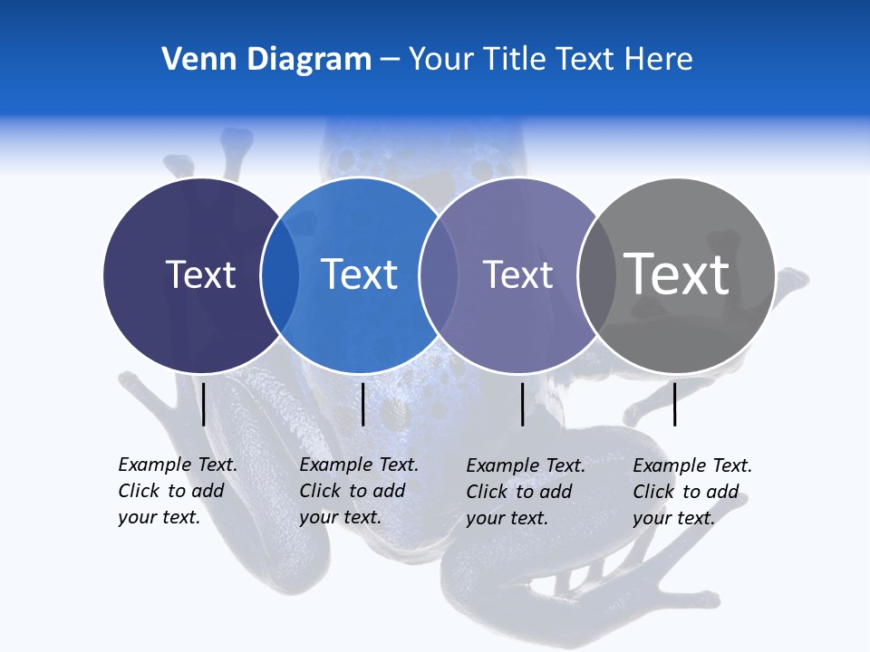 Blue Poison Arrow Frog Animal Dendrobates Azureus PowerPoint Template