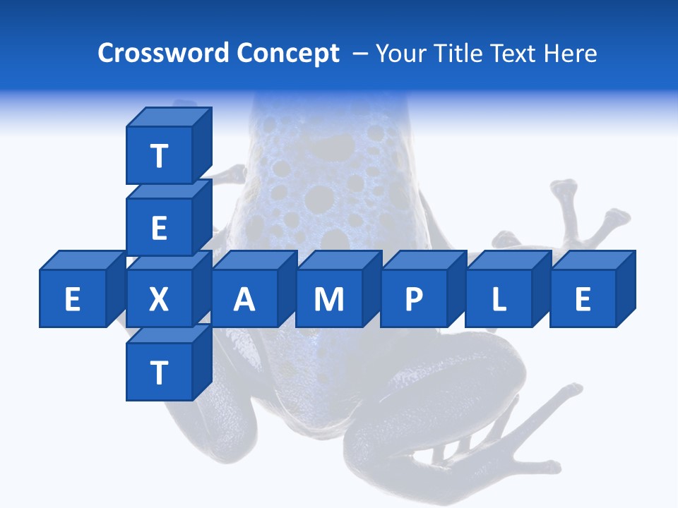 Blue Poison Arrow Frog Animal Dendrobates Azureus PowerPoint Template