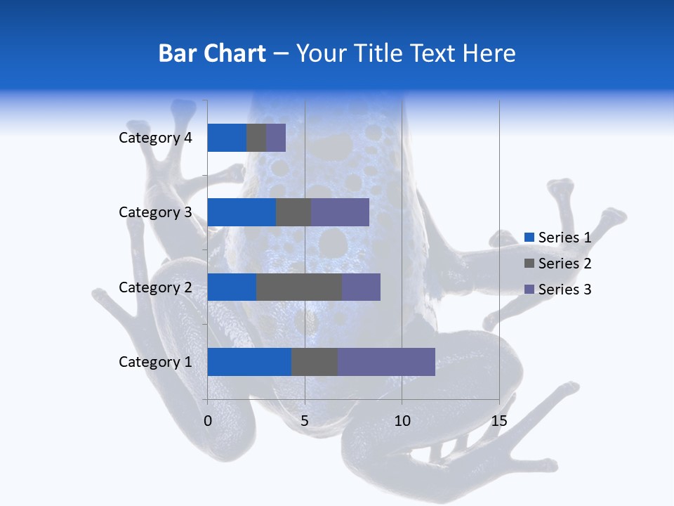 Blue Poison Arrow Frog Animal Dendrobates Azureus PowerPoint Template