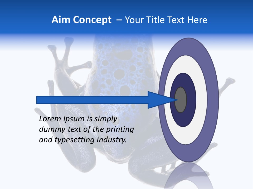 Blue Poison Arrow Frog Animal Dendrobates Azureus PowerPoint Template