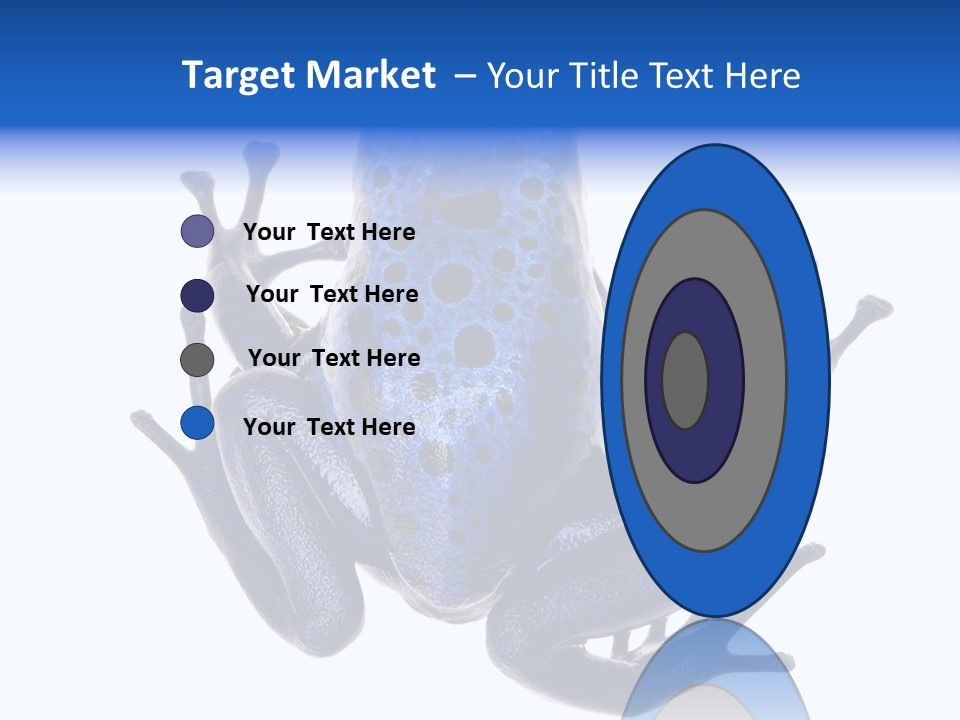 Blue Poison Arrow Frog Animal Dendrobates Azureus PowerPoint Template