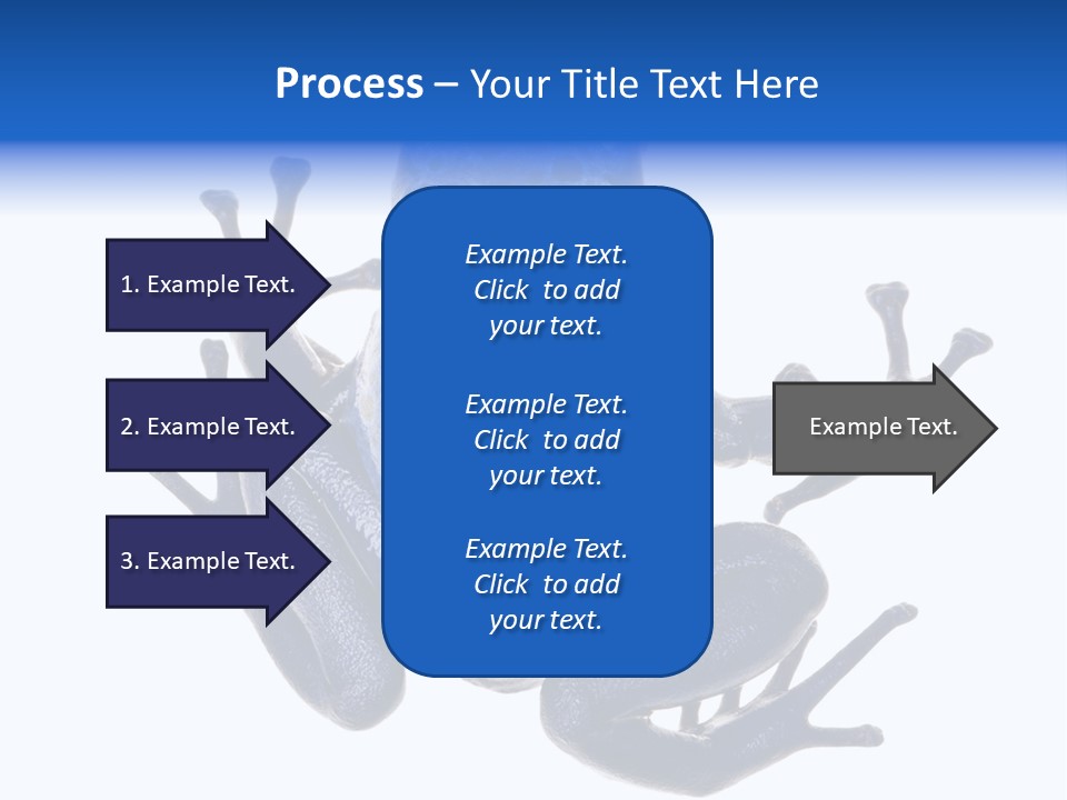 Blue Poison Arrow Frog Animal Dendrobates Azureus PowerPoint Template