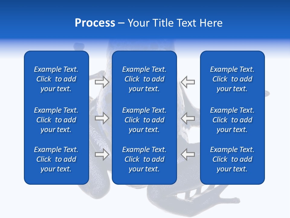 Blue Poison Arrow Frog Animal Dendrobates Azureus PowerPoint Template