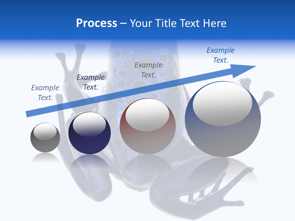 Blue Poison Arrow Frog Animal Dendrobates Azureus PowerPoint Template