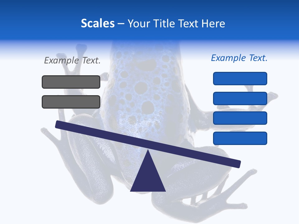 Blue Poison Arrow Frog Animal Dendrobates Azureus PowerPoint Template