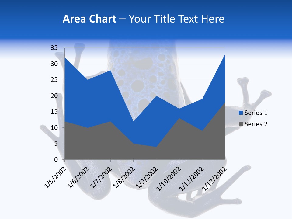 Blue Poison Arrow Frog Animal Dendrobates Azureus PowerPoint Template