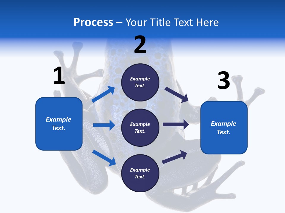 Blue Poison Arrow Frog Animal Dendrobates Azureus PowerPoint Template