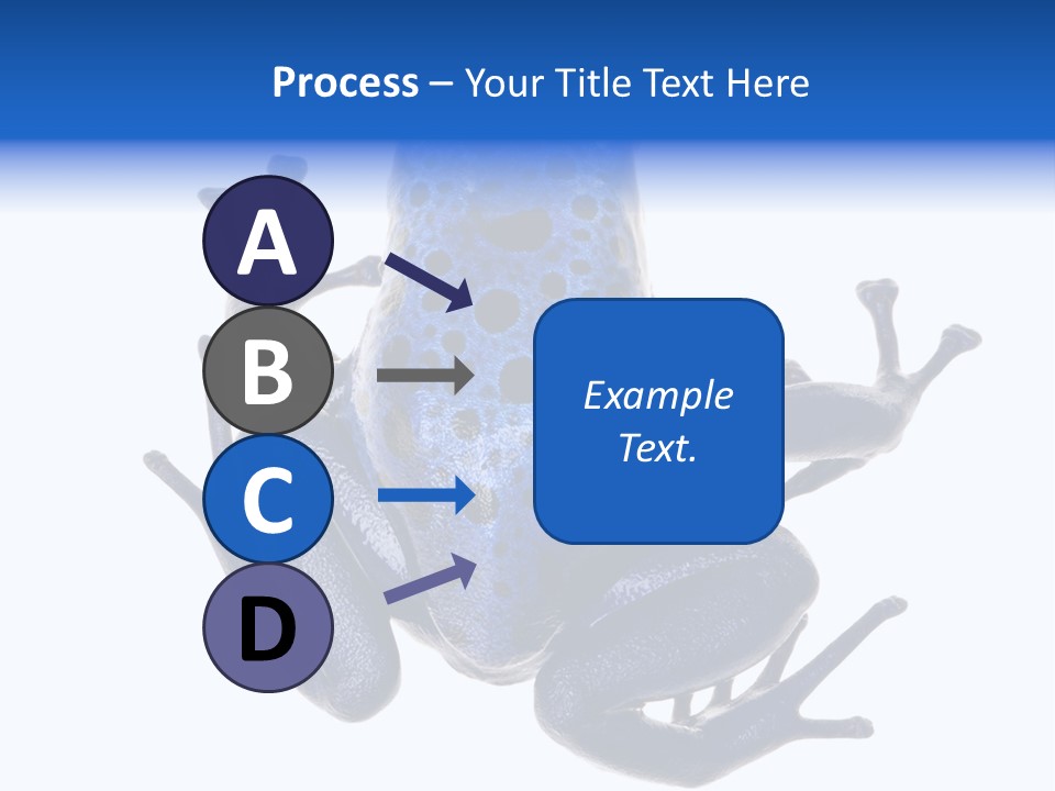 Blue Poison Arrow Frog Animal Dendrobates Azureus PowerPoint Template