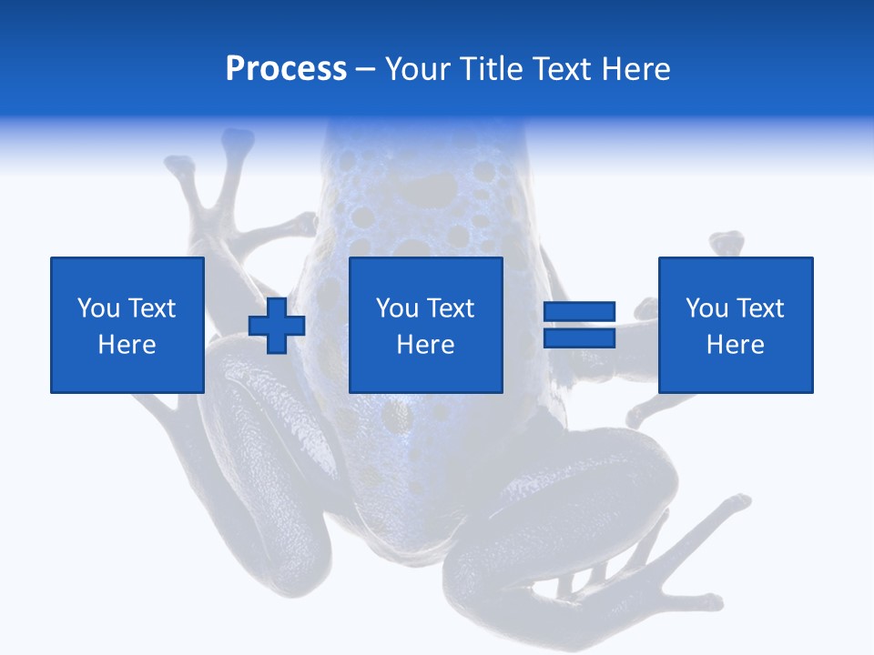 Blue Poison Arrow Frog Animal Dendrobates Azureus PowerPoint Template