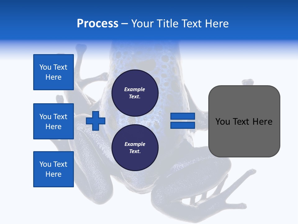 Blue Poison Arrow Frog Animal Dendrobates Azureus PowerPoint Template