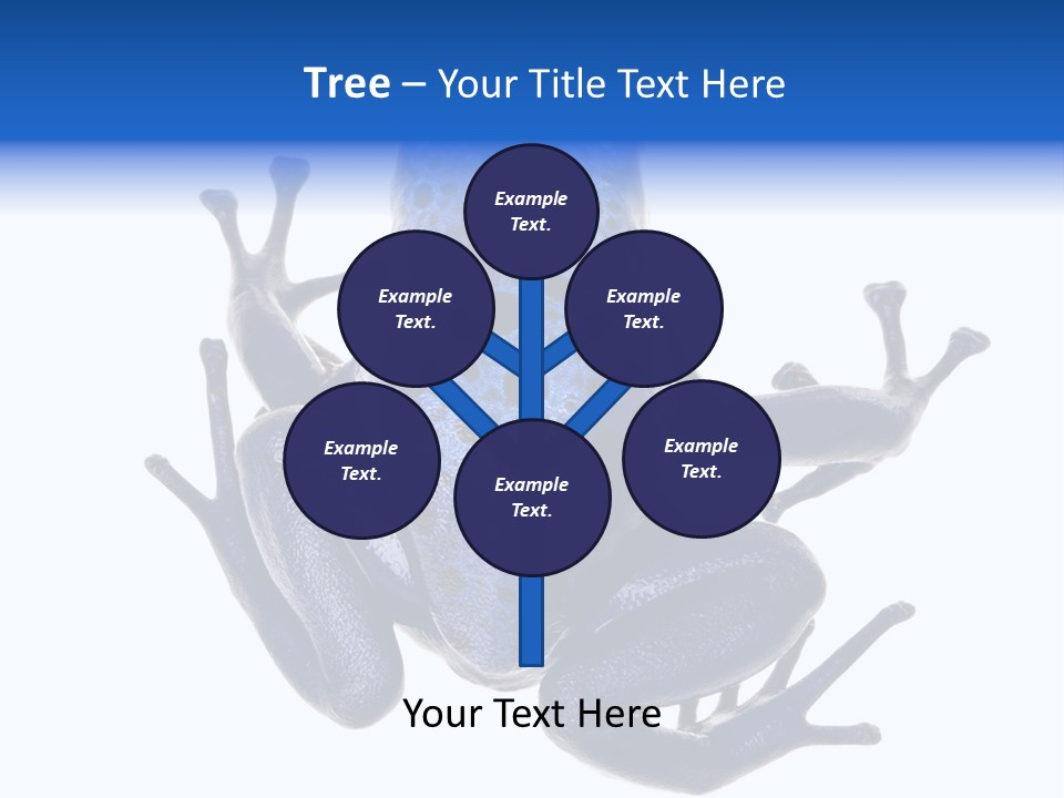 Blue Poison Arrow Frog Animal Dendrobates Azureus PowerPoint Template