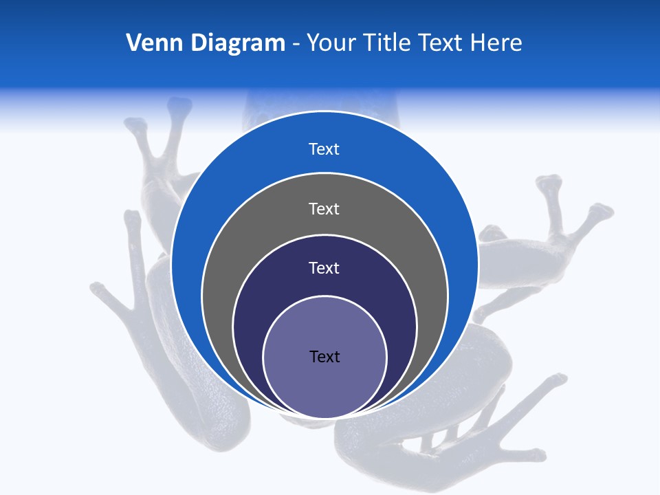 Blue Poison Arrow Frog Animal Dendrobates Azureus PowerPoint Template