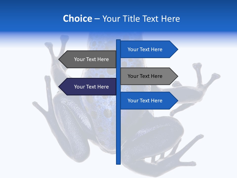 Blue Poison Arrow Frog Animal Dendrobates Azureus PowerPoint Template