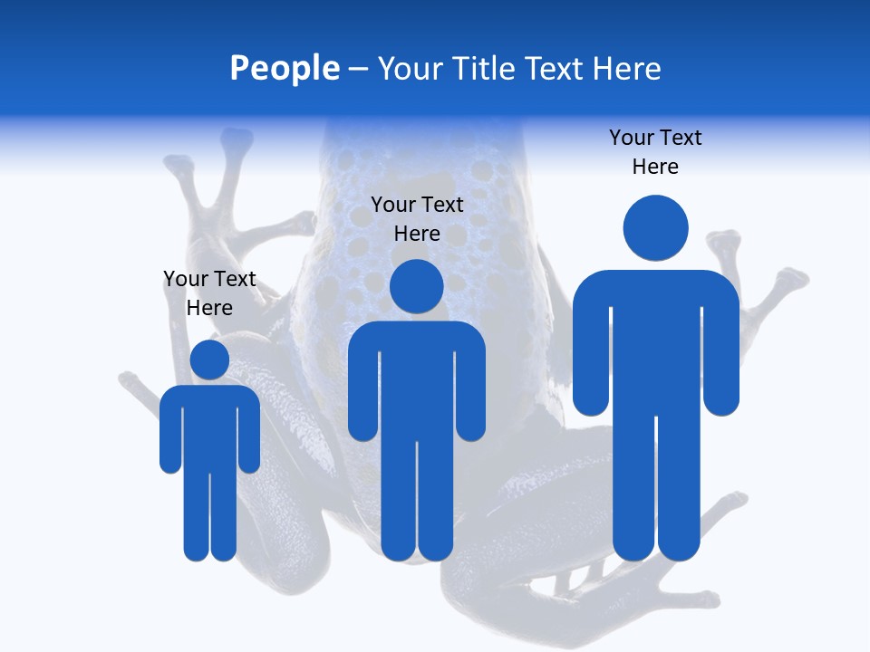 Blue Poison Arrow Frog Animal Dendrobates Azureus PowerPoint Template