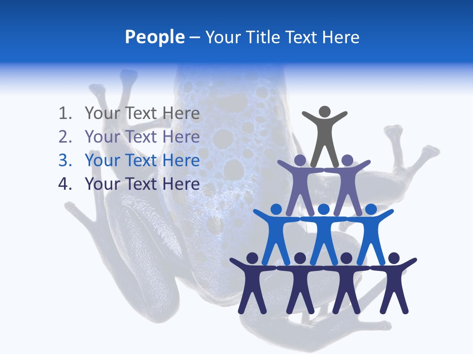 Blue Poison Arrow Frog Animal Dendrobates Azureus PowerPoint Template