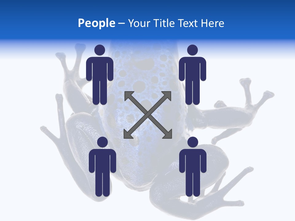 Blue Poison Arrow Frog Animal Dendrobates Azureus PowerPoint Template