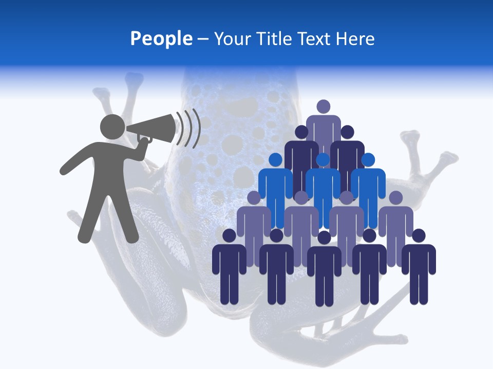 Blue Poison Arrow Frog Animal Dendrobates Azureus PowerPoint Template