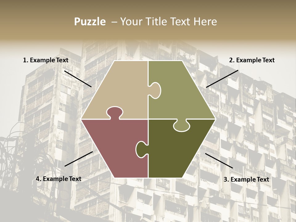 Flats English Damaged PowerPoint Template