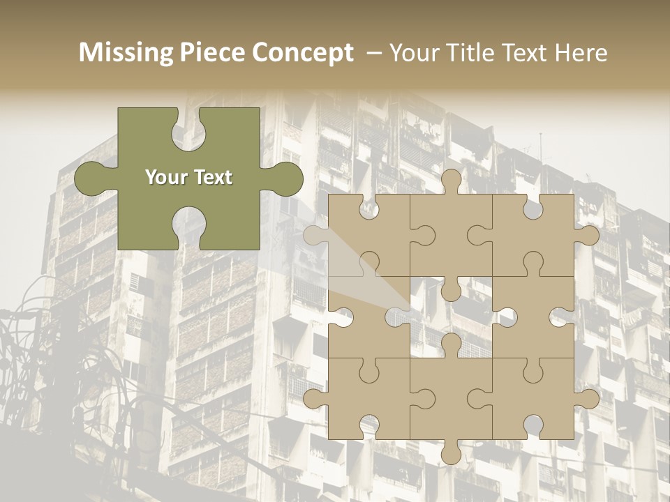 Flats English Damaged PowerPoint Template