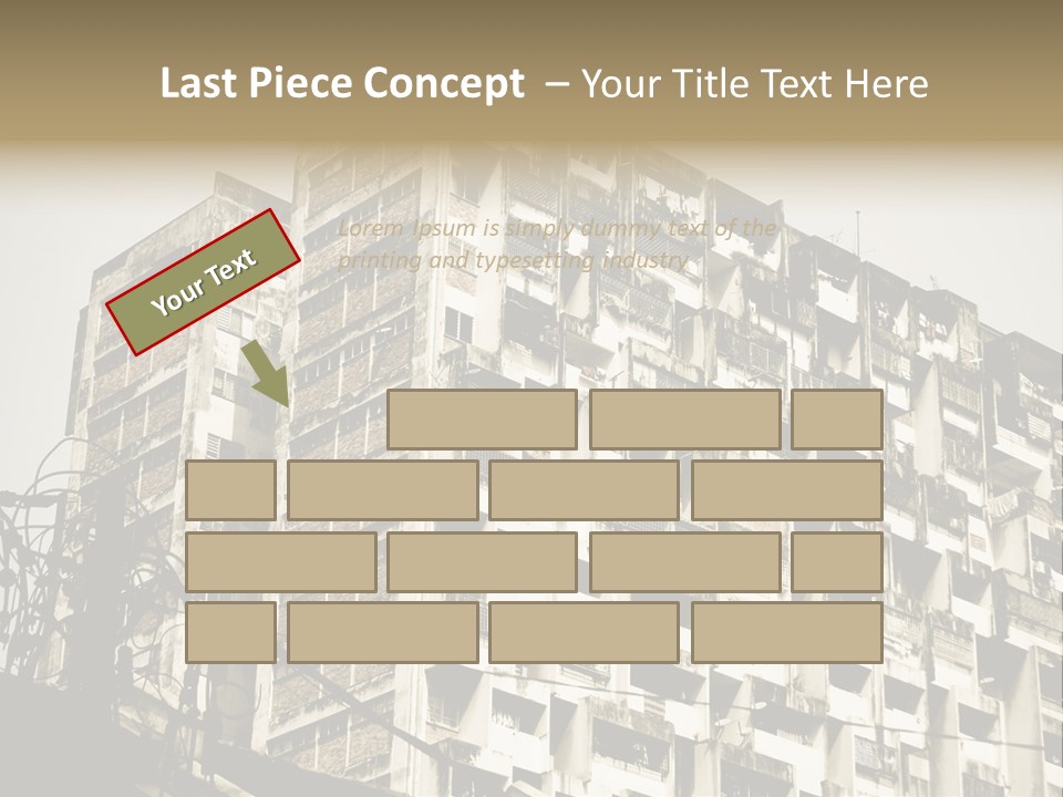 Flats English Damaged PowerPoint Template
