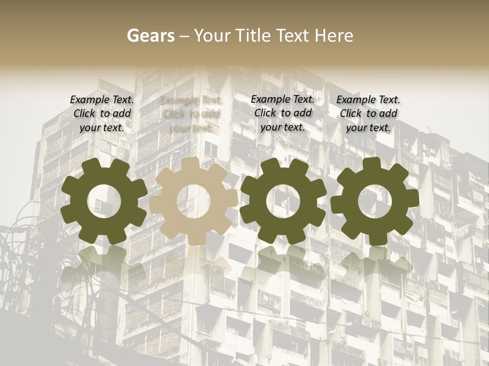 Flats English Damaged PowerPoint Template